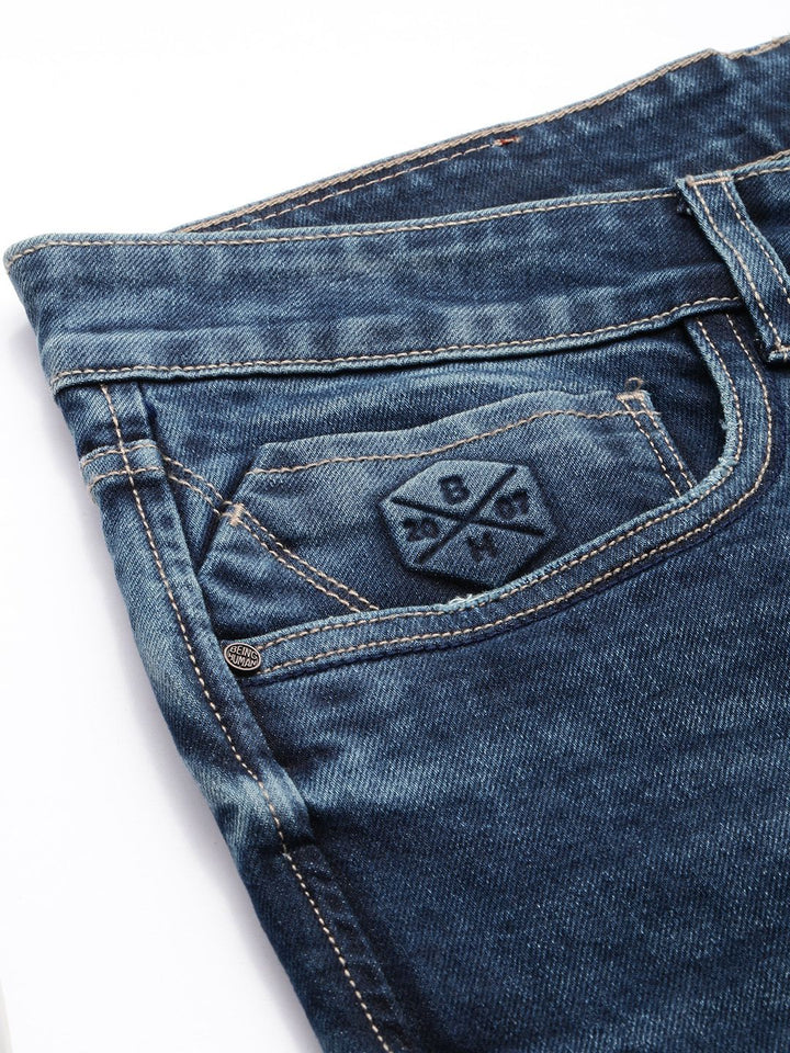 Being Human Men Slim Fit Heavy Fade Stretchable Jeans