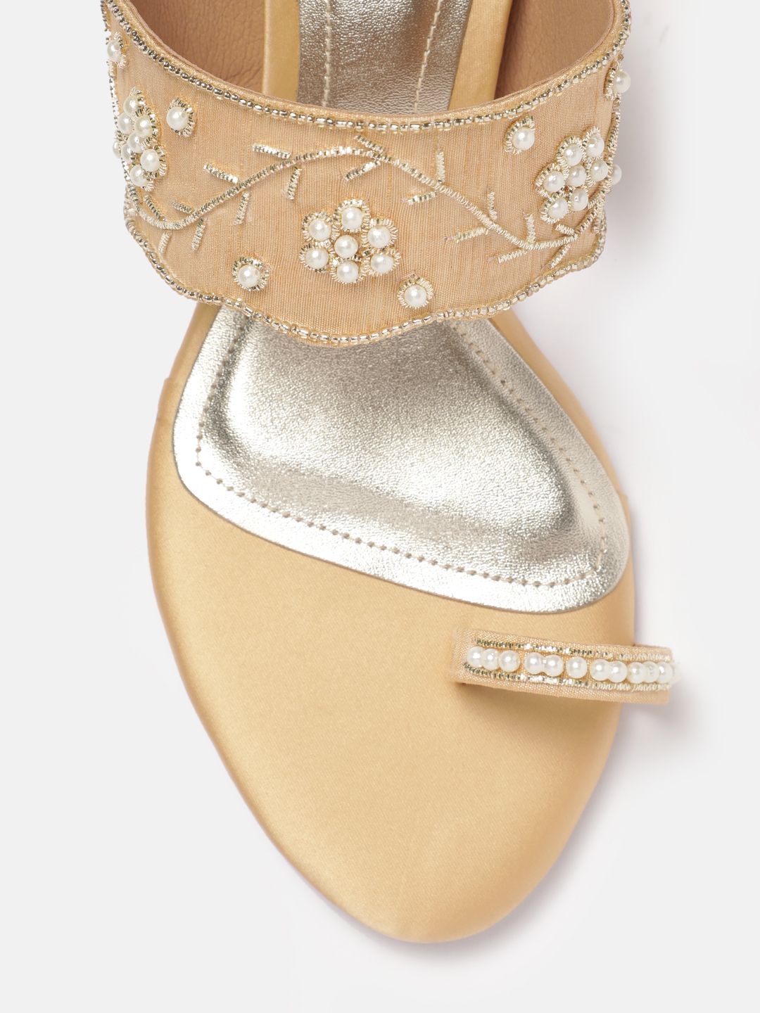 House of Pataudi Ethnic Embellished Block Heel
