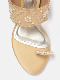 House of Pataudi Ethnic Embellished Block Heel
