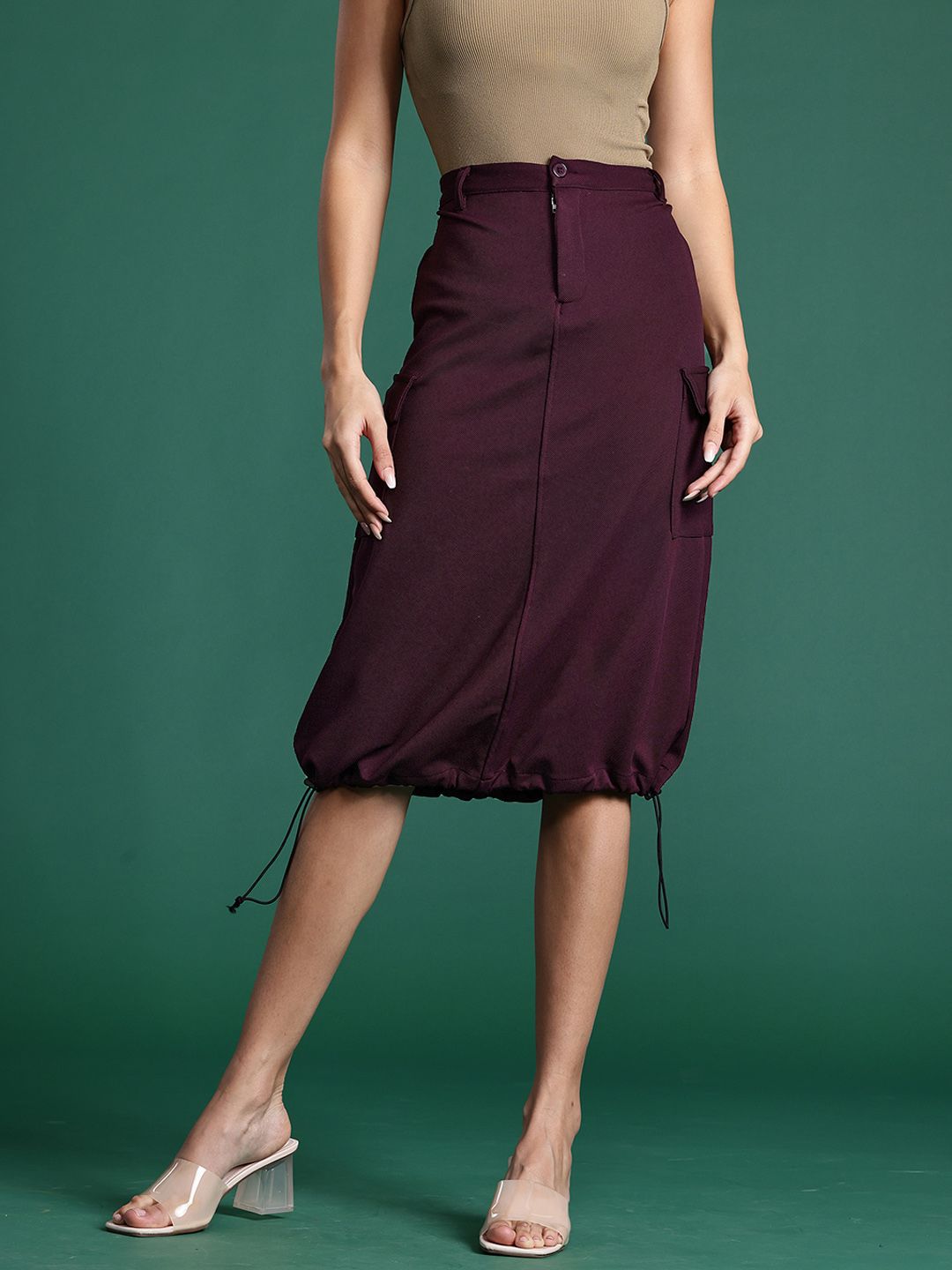 DressBerry Cargo Style Toggled Skirt