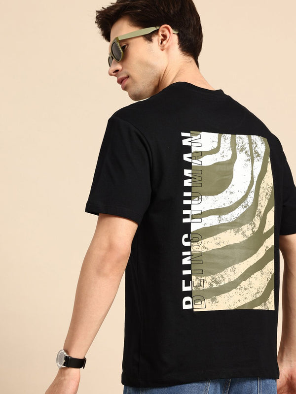 Being Human Graphic Printed Drop-Shoulder Sleeves Pure Cotton T-shirt