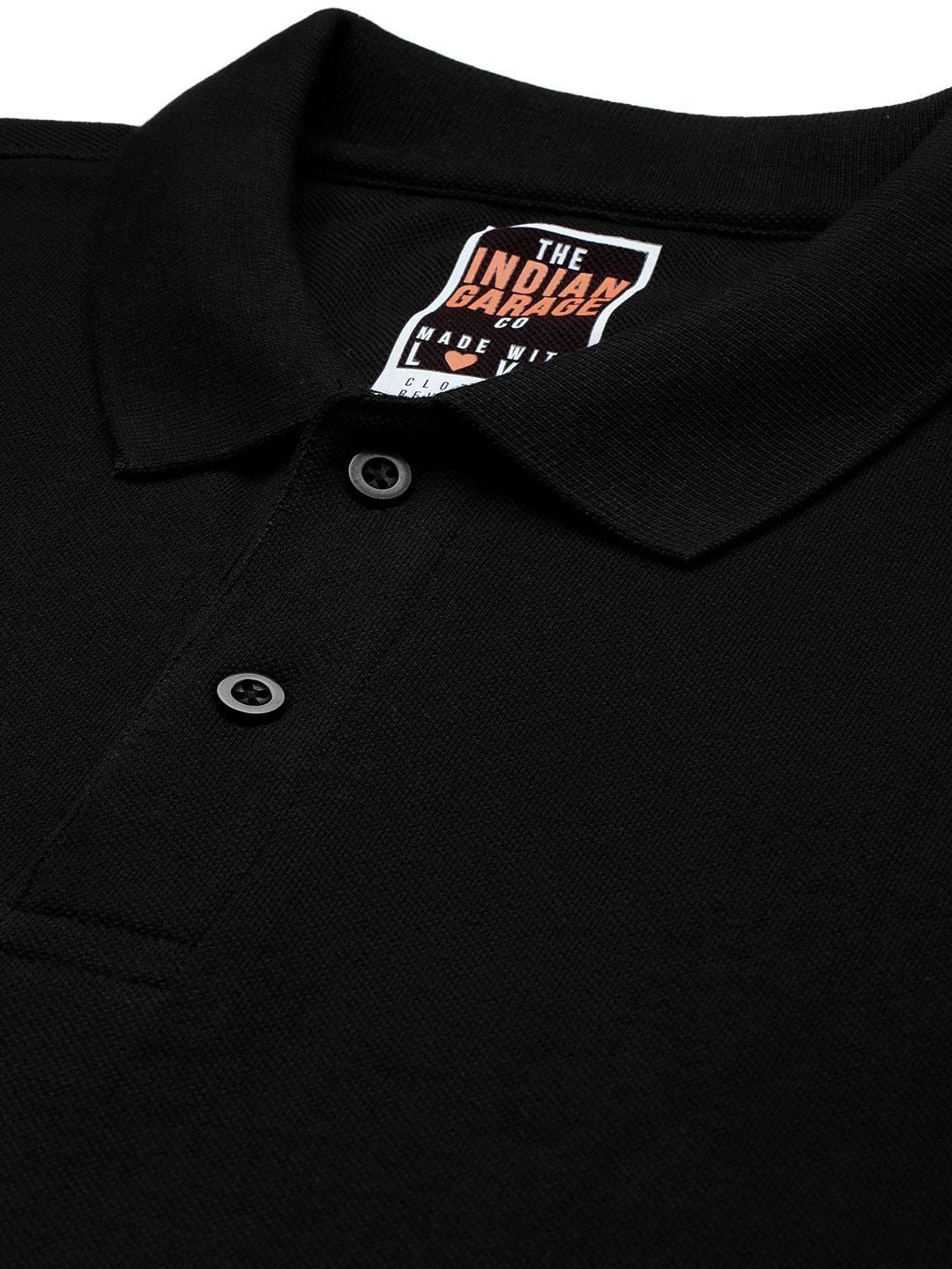 The Indian Garage Co Men Graphic Printed Polo Collar T-shirt