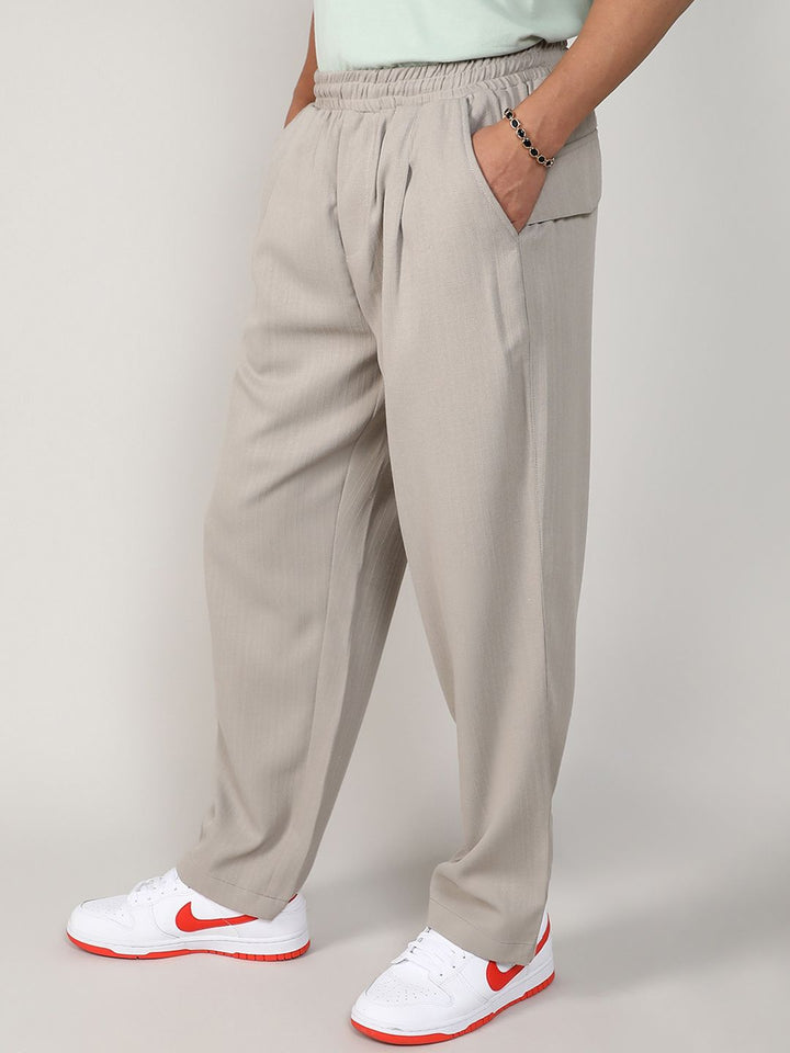 Campus Sutra Men Comfort Mid-Rise Easy Wash Formal Trousers