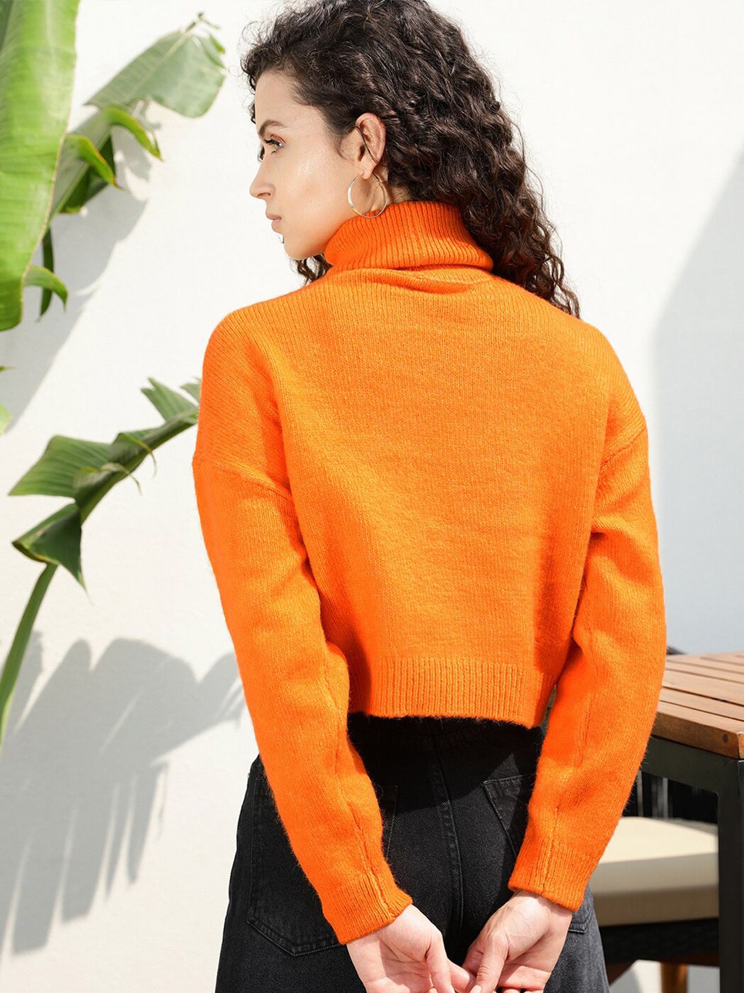 STREET 9 Women Orange Crop Pullover