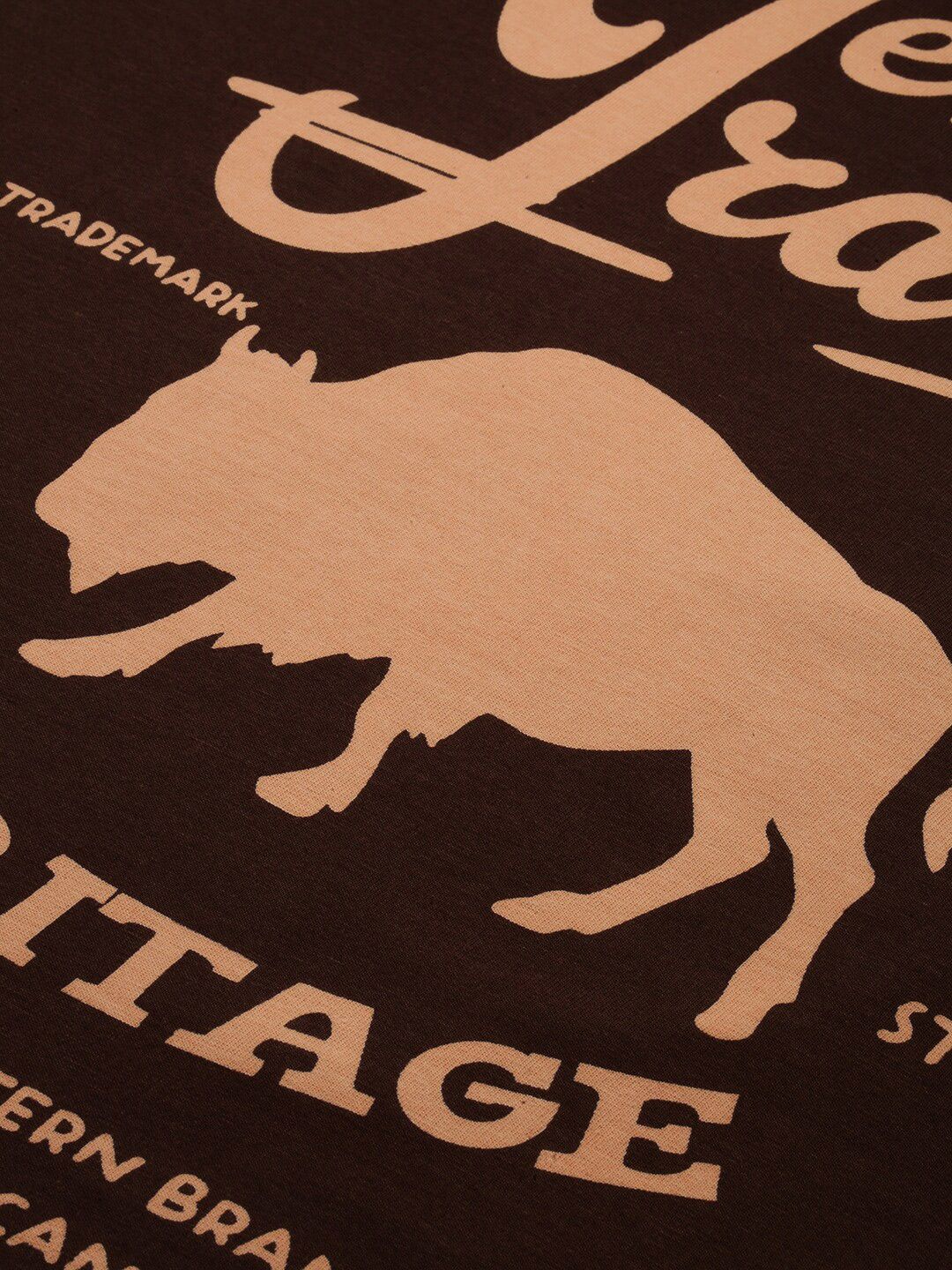 DILLINGER Typography Printed Round Neck Pure Cotton T-shirt