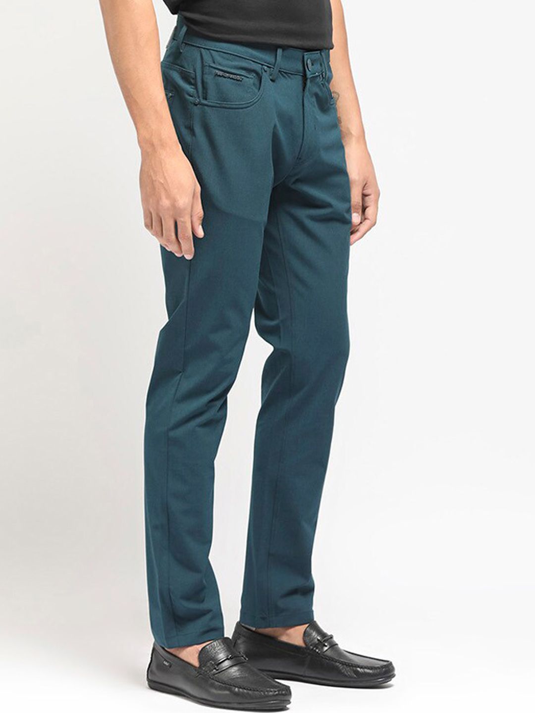 RARE RABBIT Men Spark Regular Fit Mid Rise Cotton Trouser