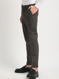 THE BEAR HOUSE Men Solid Tapered Fit Mid-Rise Formal Trousers