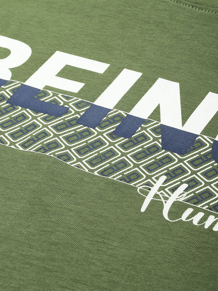 Being Human Brand Logo Printed Pure Cotton Slim Fit T-shirt