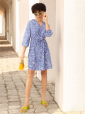 DressBerry Vintage Vibes Paisley Print Fit & Flare Dress