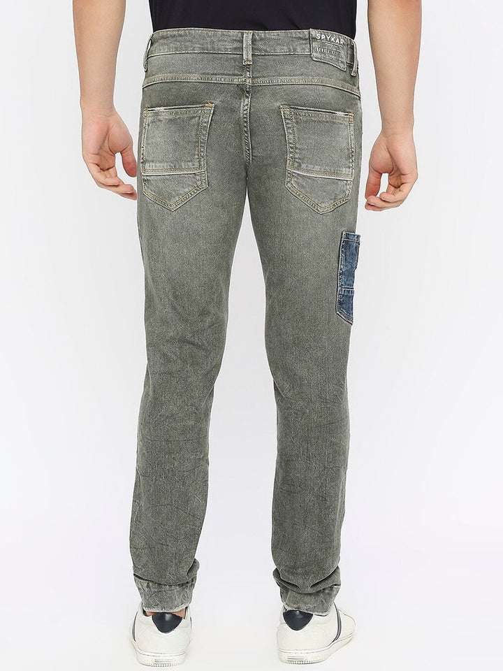 SPYKAR Men Relaxed Fit Low Distress Heavy Fade Stretchable Cotton Jeans