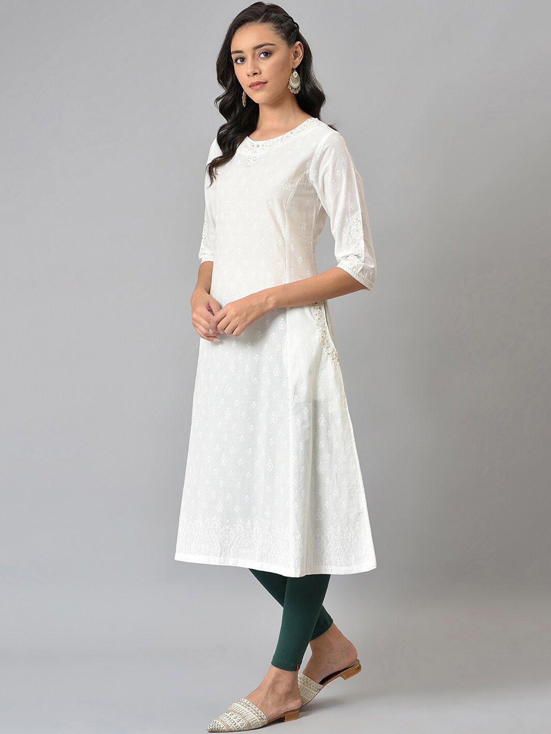 W A-Line Cotton Kurta