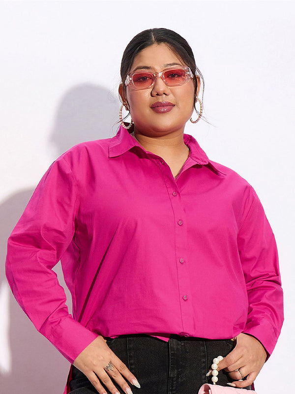SASSAFRAS Curve Plus Size Pure Cotton Casual Shirt