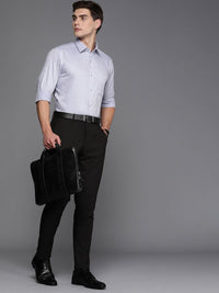 Raymond Pure Cotton Self Design Textured Slim Fit Formal Shirt