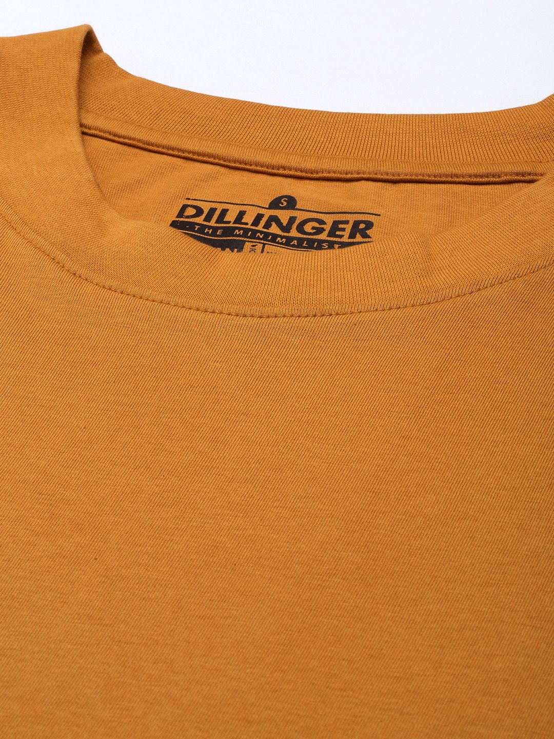 DILLINGER Women Mustard Yellow Pure Cotton Loose Pure Cotton T-shirt