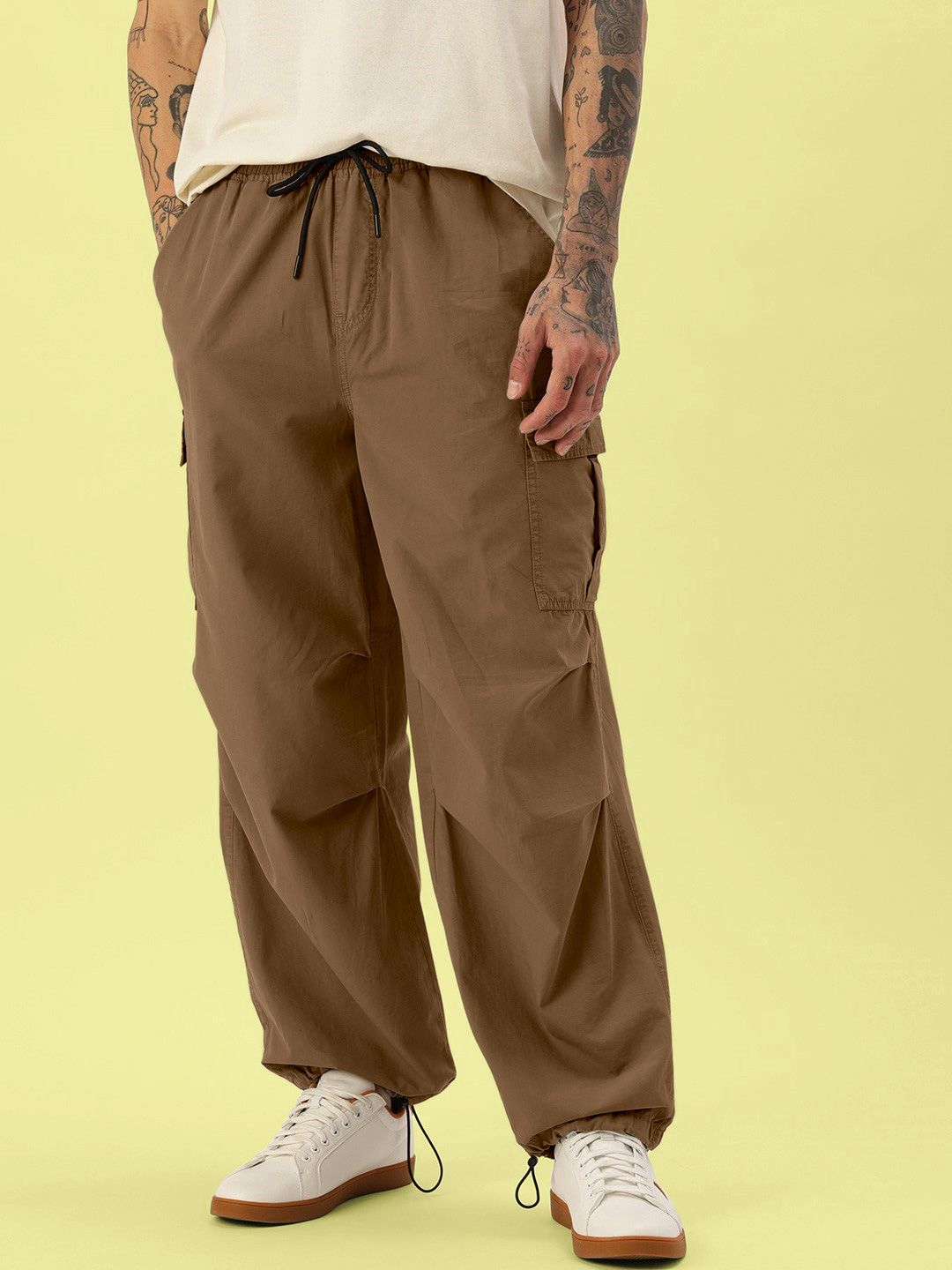 Bene Kleed Unisex Grey Payung Parasut Fit Cotton Cargos seluar