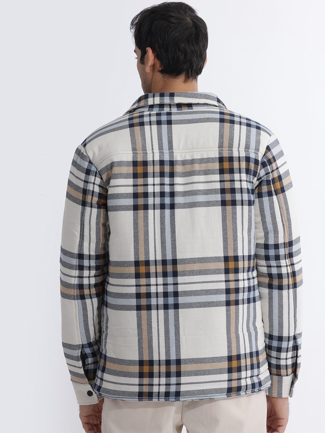 RARE RABBIT Men Hollis Tailored Fit Checked Cotton Jacket