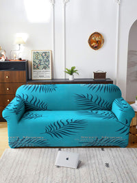Cortina Turquoise Biru &amp; Hitam Sarung Sofa Bercetak Unik 3 Tempat Duduk