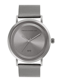 Sambungan Perancis Lelaki Lelaki Gelang Steel Gaya Tali Analog Watch FCN00043E