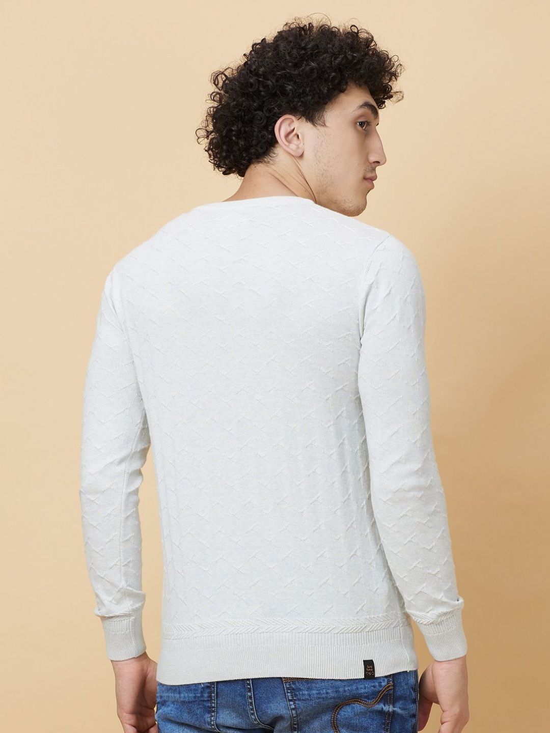 Being Human Men Henley Neck Pure Cotton Raw Edge T-shirt