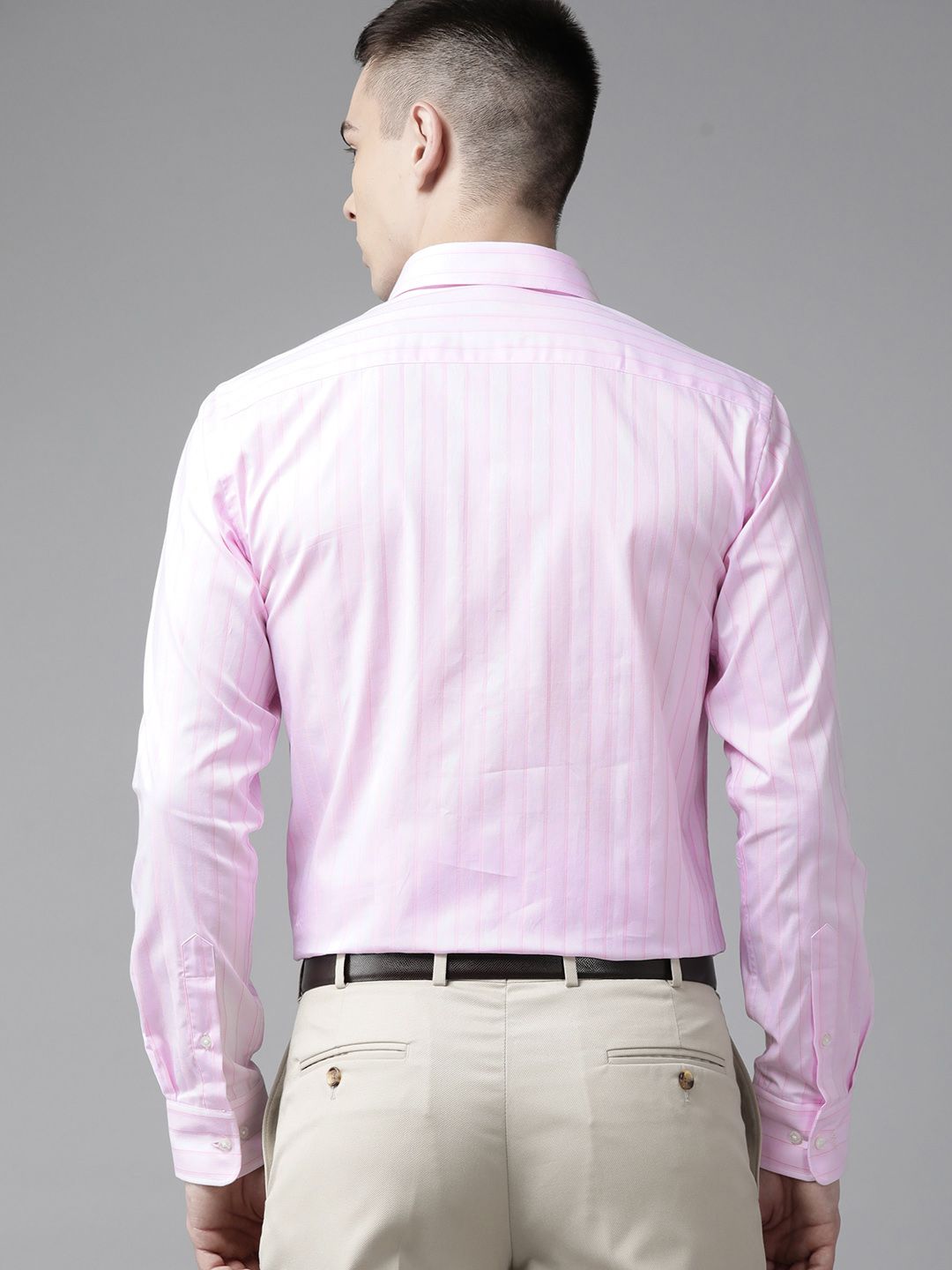 Park Avenue Men Pure Cotton Slim Fit Striped Formal Shirt