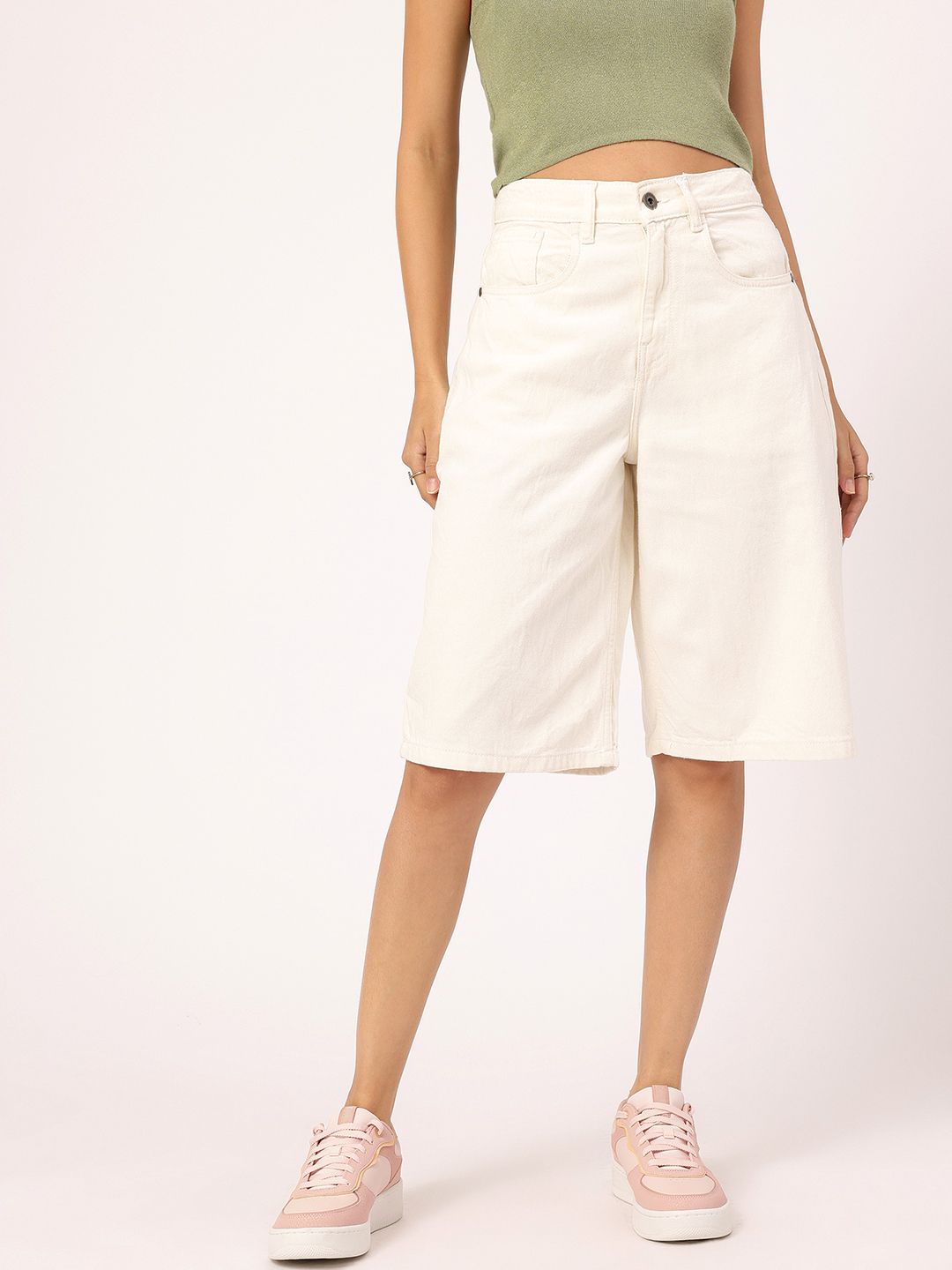 DressBerry Women Denim Duds Bermuda Skater Fit Shorts