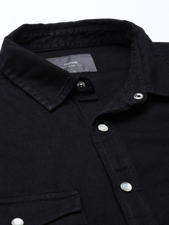 SPYKAR Men Pure Cotton Solid Opaque Casual Shirt