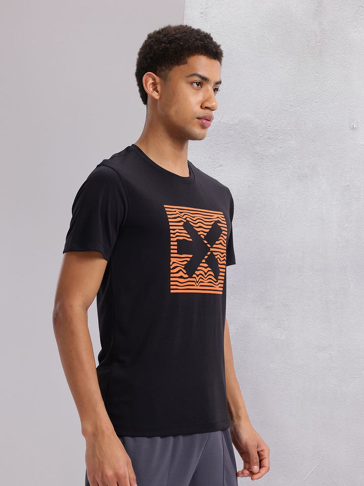HRX by Hrithik Roshan Brand Logo Print Rapid-Dry Training T-shirt