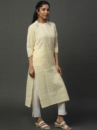 Aurelia berjalur Mandarin Collar kurta