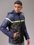 The Indian Garage Co Men Hooded Camouflage Printed Casual Quilted Jacket