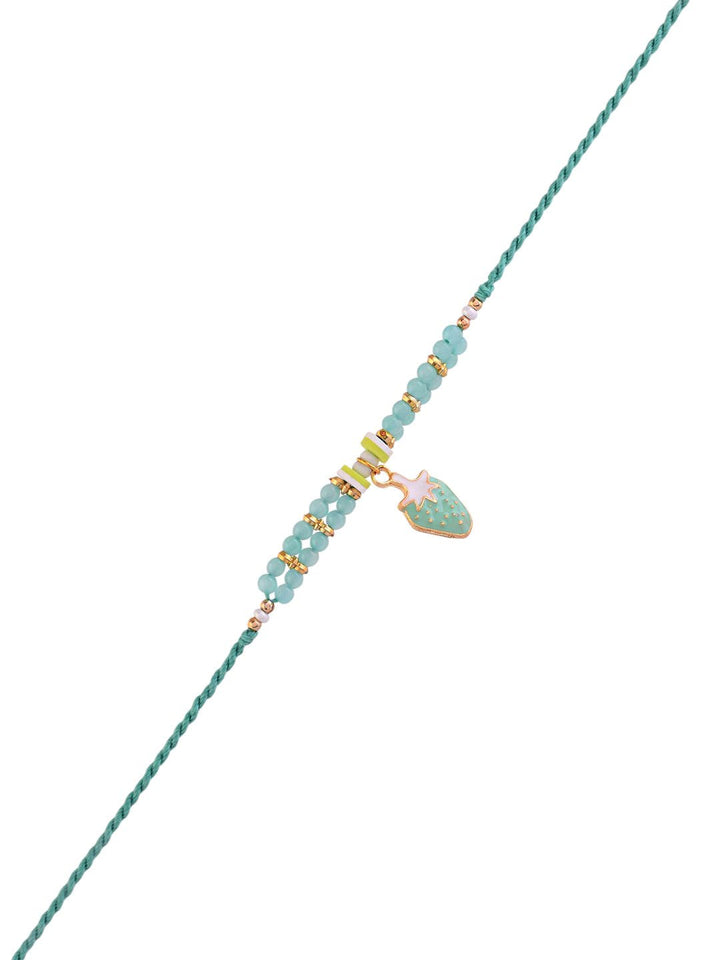 Voylla Turquoise Beads Kid's Fruit Motif Rakhi