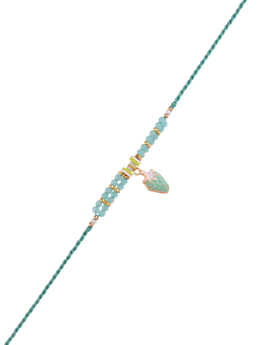 Voylla Turquoise Beads Kid's Fruit Motif Rakhi