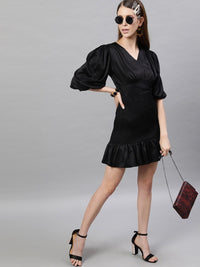 STREET 9 Satin A-Line Mini Drop-Waist Dress