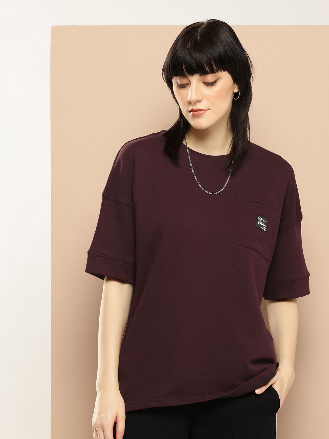Difference of Opinion Women Oversized Drop Shoulder Ultra Soft Drapey Cotton T-Shirt