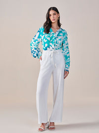 AND Geometric Print Shirt Style Top