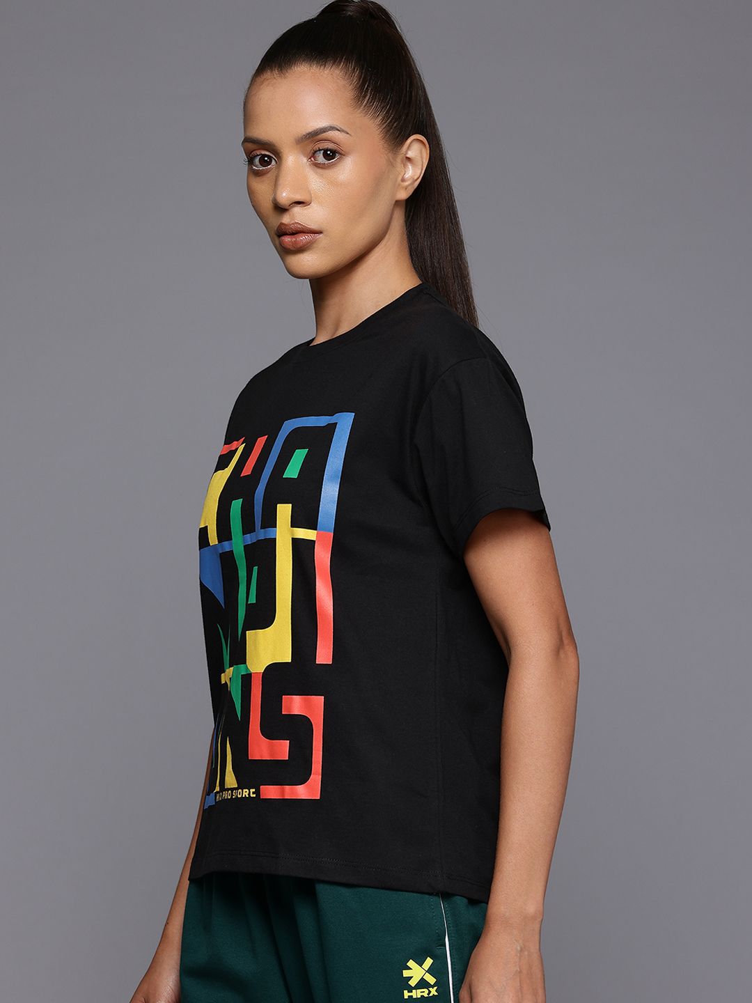 HRX by Hrithik Roshan Women Printed Relaxed Fit T-shirt