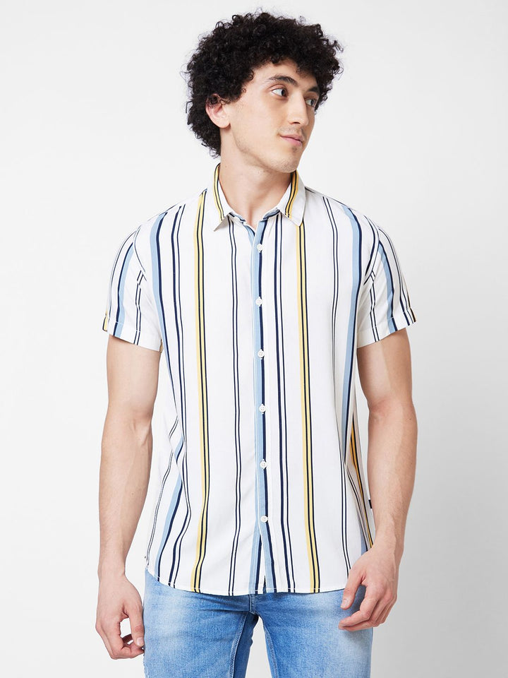 SPYKAR Striped Cotton Casual Shirt