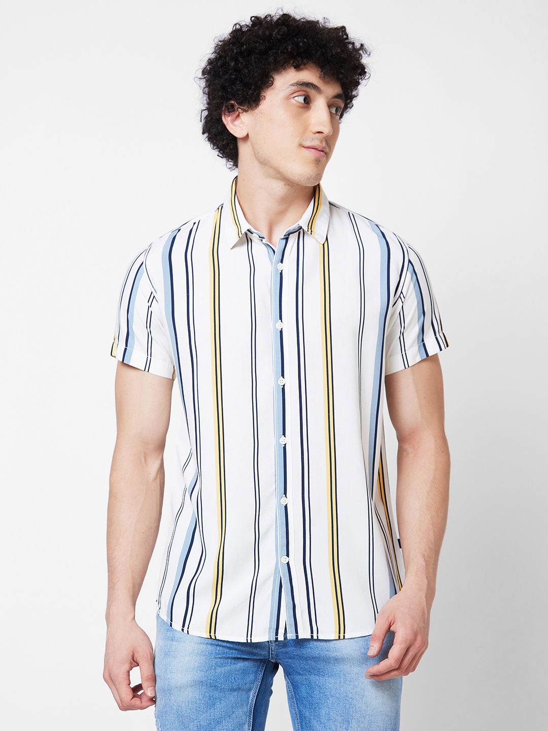 SPYKAR Striped Cotton Casual Shirt