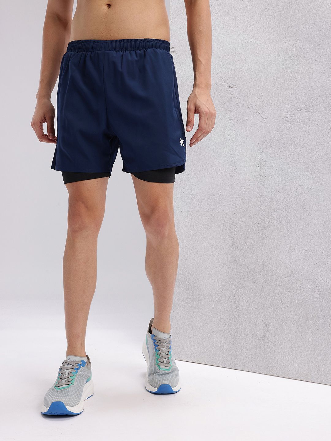 HRX by Hrithik Roshan Men Rapid-Dry Running Shorts with Inner Tights
