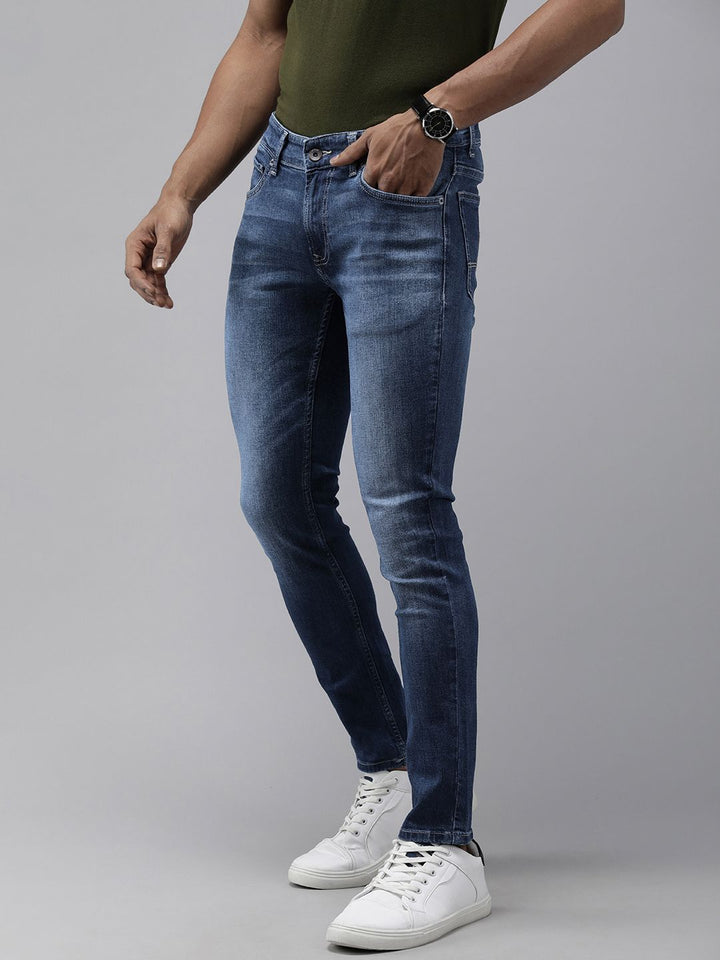 SPYKAR Men Super Skinny Fit Low-Rise Light Fade Stretchable Jeans