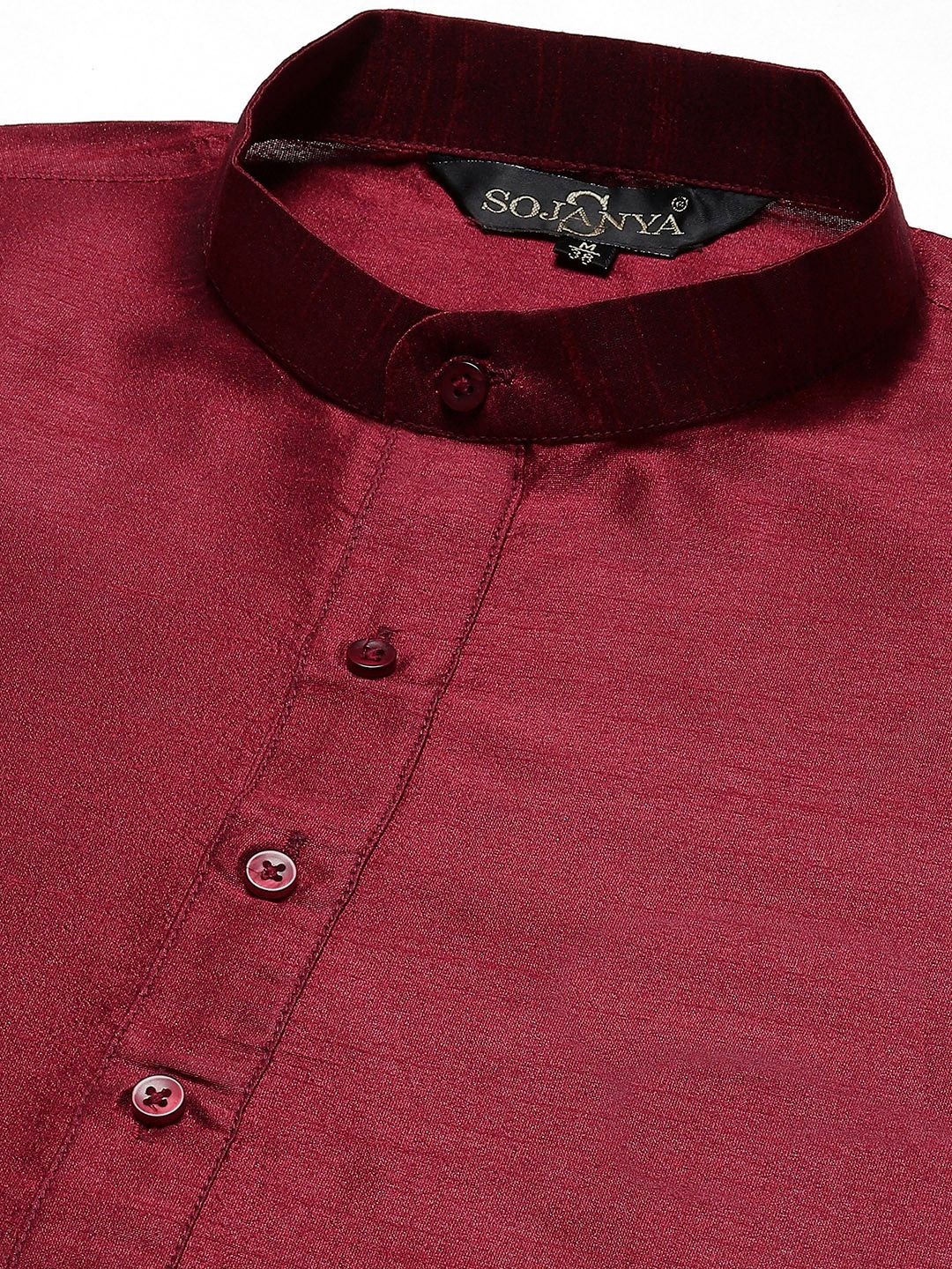 SOJANYA Men Woven Design Kurta with Churidar with Nehru Jacket