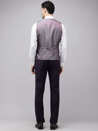 Park Avenue Super Slim Fit Self Design Notched Lapel Single-Breasted 3 Piece Suits