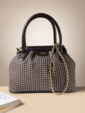 Berrylush Checked Bucket Handheld Bag