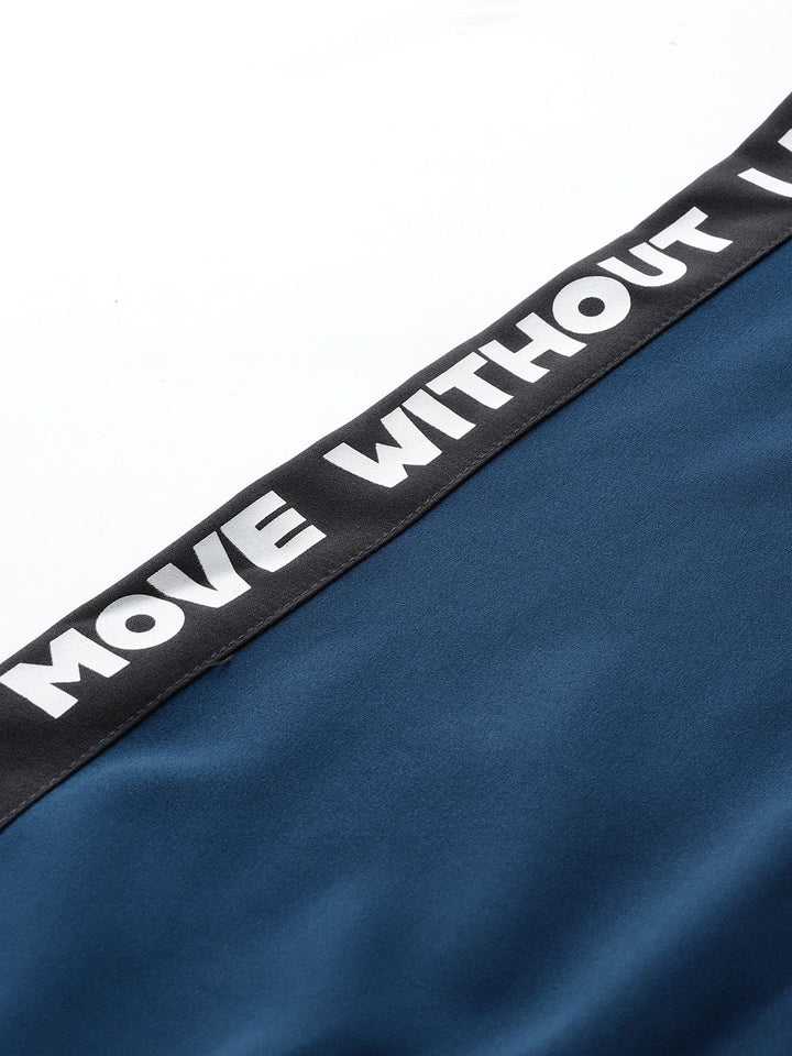 HRX by Hrithik Roshan Men Rapid-Dry Typography Print Training Joggers With Panel Detail