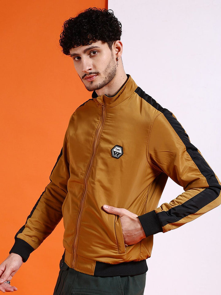 The Indian Garage Co Men Solid Regular Fit Bomber Jacket