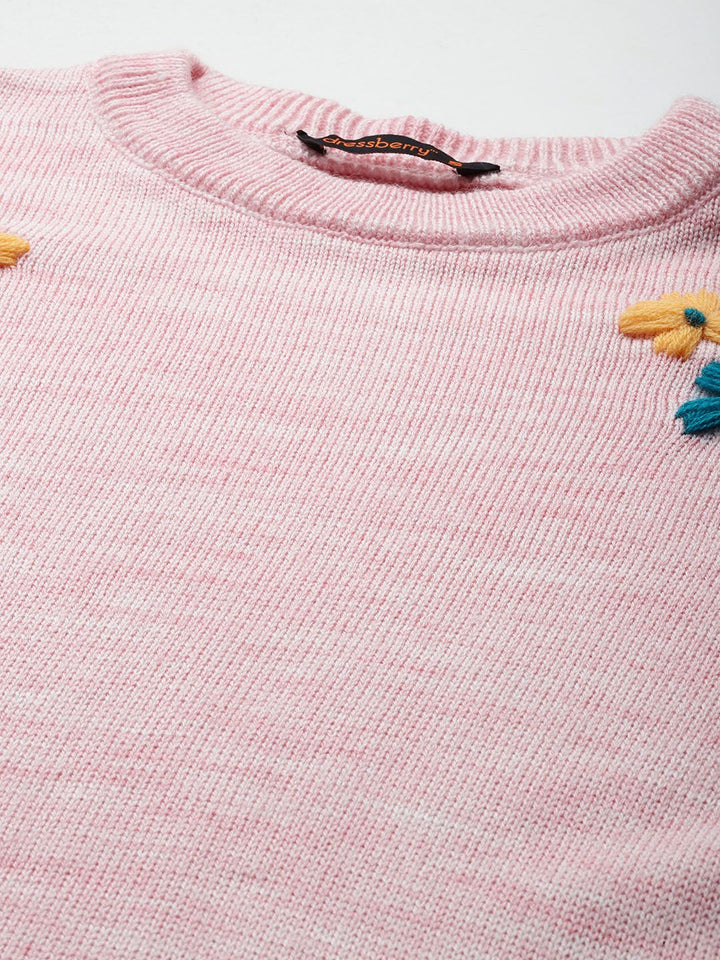 DressBerry Floral Embroidered Pullover