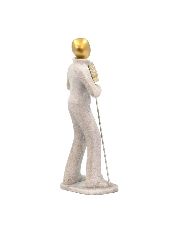 Cortina Sandstone Musical Instrument Off White Living Room Medium Showpiece - 6.3 inci