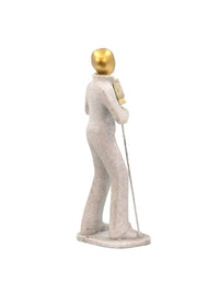 Cortina Sandstone Musical Instrument Off White Living Room Medium Showpiece - 6.3 inci