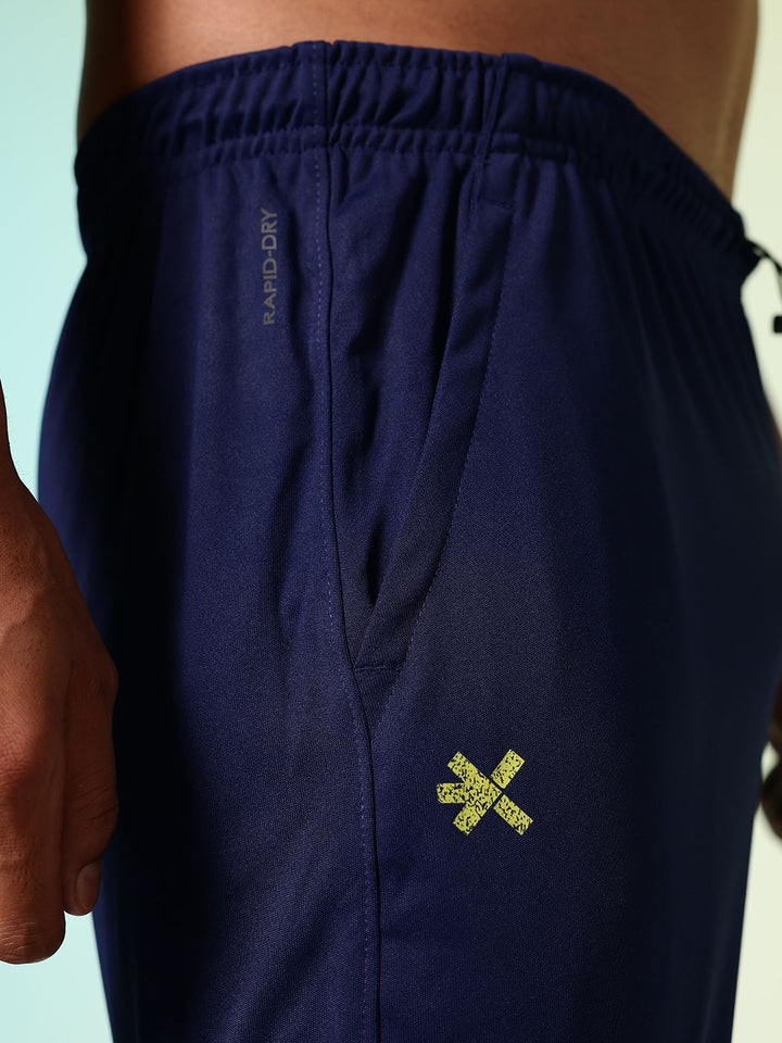 HRX by Hrithik Roshan Men Rapid-Dry Retro Brand Logo Printed Training Cargo Joggers