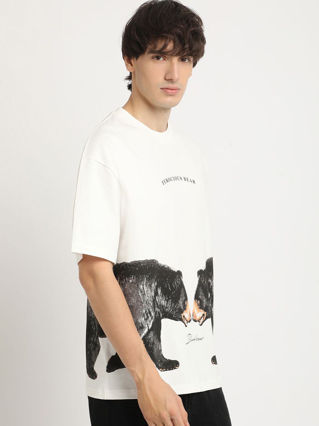 THE BEAR HOUSE Men's Oversized Crew Neck T-shirt