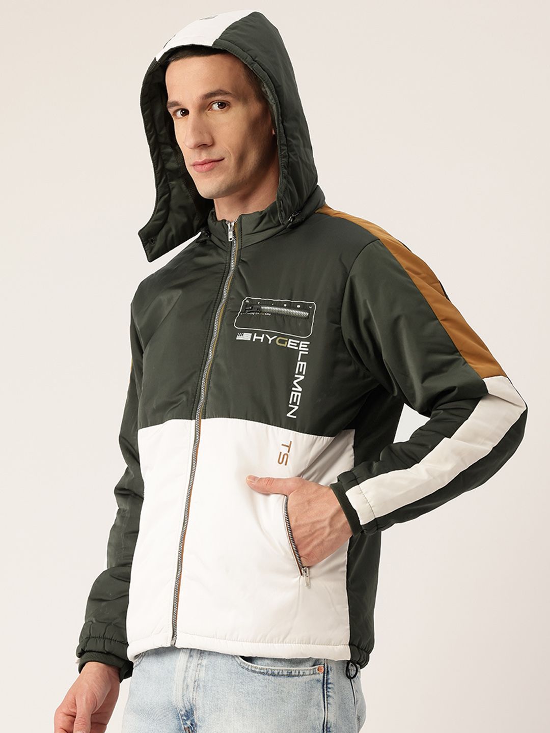 Monte Carlo Colourblocked Padded Jacket with Detachable Hood